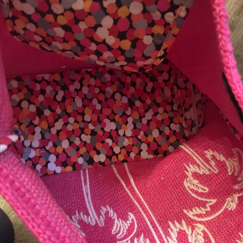Vera Bradley, beach bag, pink palm trees - Picture 4 of 4